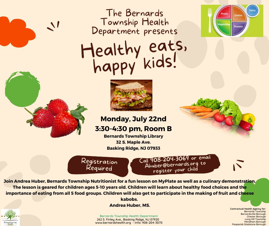 Healthy Eats Happy Kids flyer. Click to open an OCR scanned PDF version of it.