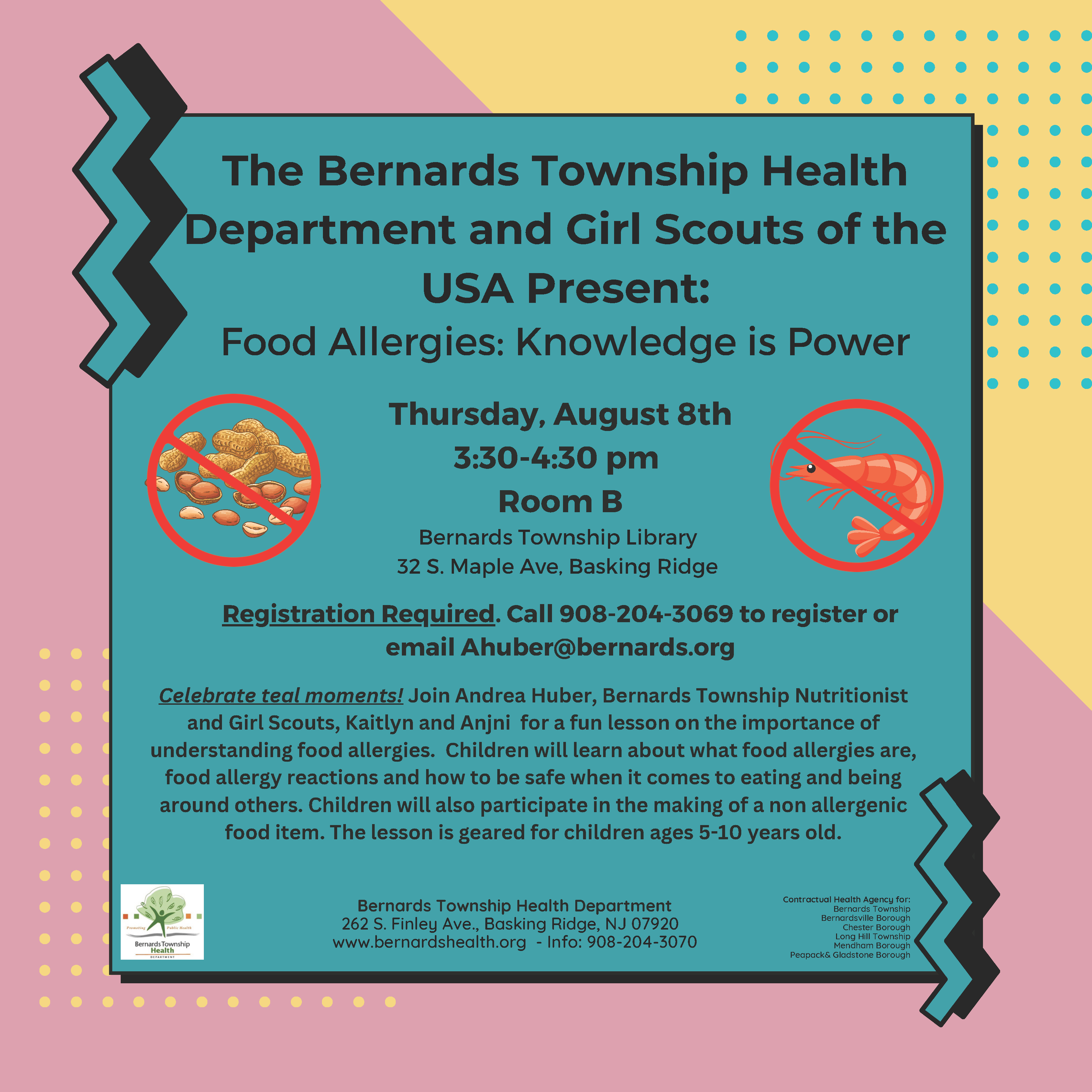 Food Allergy Program Flyer. Click to open an OCR scanned PDF version of it.