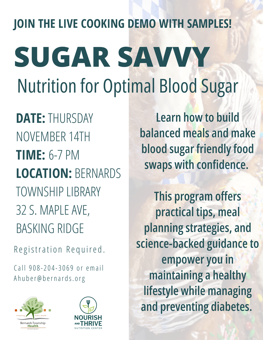 Sugar Savvy Live Cooking Demo flyer. Click to open an OCR scanned PDF version of it.